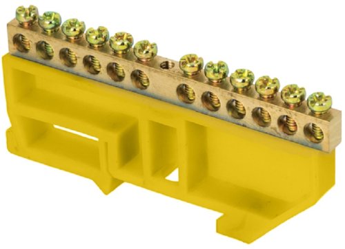 Шина неизолированная EKF PROxima PE "земля" ШНИ-6х9-12-Д-Ж 12 групп желтый картинка 